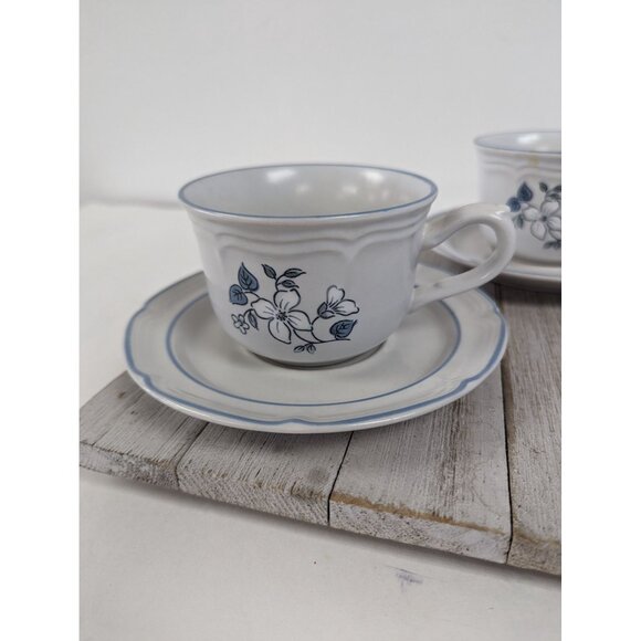 Set of 3 Covington Stoneware Avondale Cups & 3 Saucers Tea Coffee - Picture 4 of 9